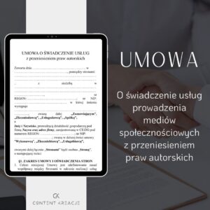 Umowa na świadczenie usług prowadzenia MS